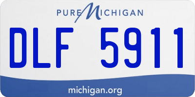 MI license plate DLF5911