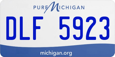 MI license plate DLF5923