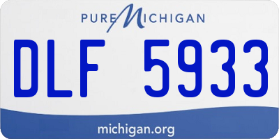 MI license plate DLF5933