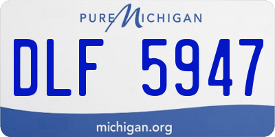 MI license plate DLF5947