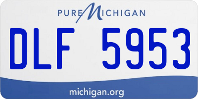 MI license plate DLF5953