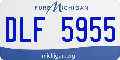 MI license plate DLF5955
