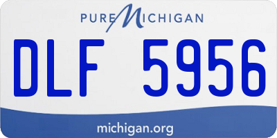 MI license plate DLF5956