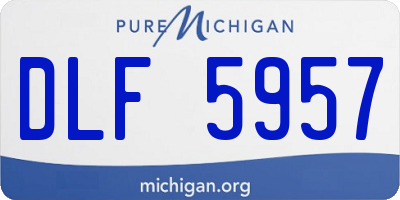 MI license plate DLF5957