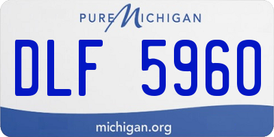 MI license plate DLF5960