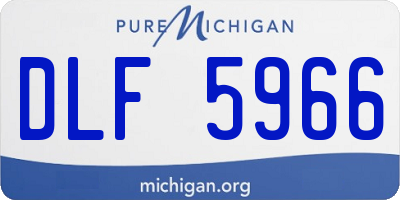 MI license plate DLF5966