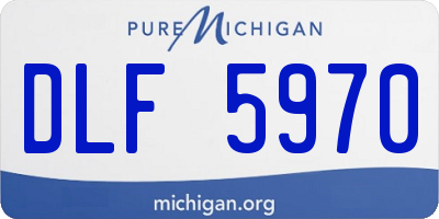MI license plate DLF5970