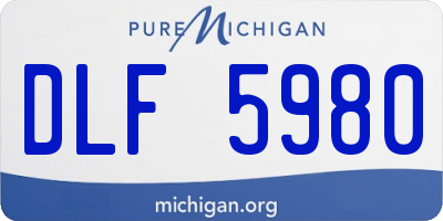 MI license plate DLF5980