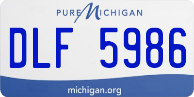 MI license plate DLF5986