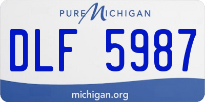 MI license plate DLF5987