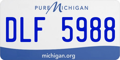 MI license plate DLF5988
