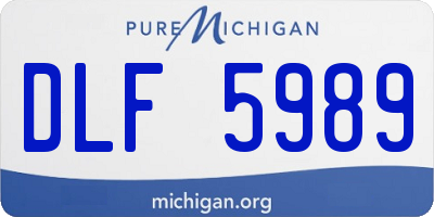 MI license plate DLF5989
