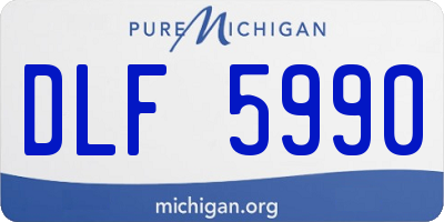 MI license plate DLF5990