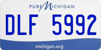 MI license plate DLF5992