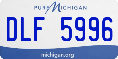 MI license plate DLF5996