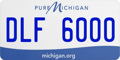 MI license plate DLF6000
