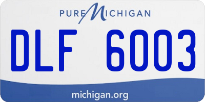 MI license plate DLF6003