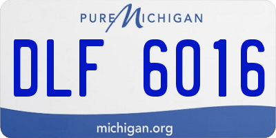 MI license plate DLF6016
