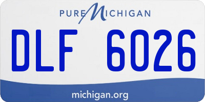 MI license plate DLF6026