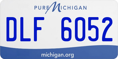 MI license plate DLF6052