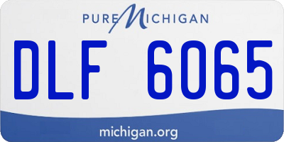 MI license plate DLF6065