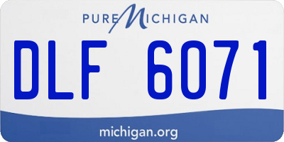 MI license plate DLF6071