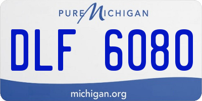 MI license plate DLF6080
