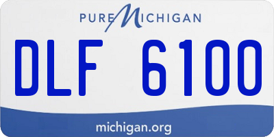 MI license plate DLF6100