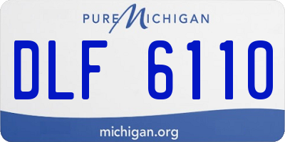 MI license plate DLF6110