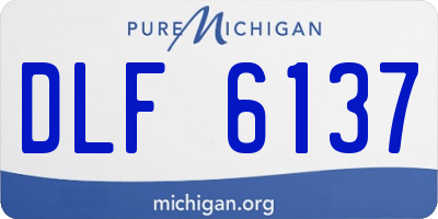 MI license plate DLF6137