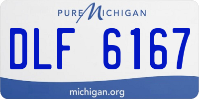 MI license plate DLF6167
