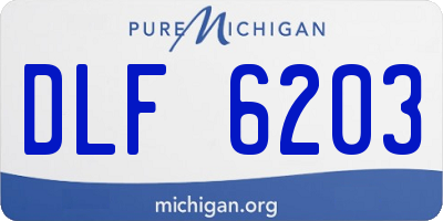 MI license plate DLF6203