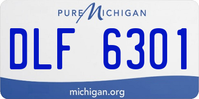 MI license plate DLF6301