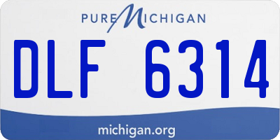 MI license plate DLF6314