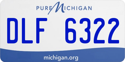 MI license plate DLF6322