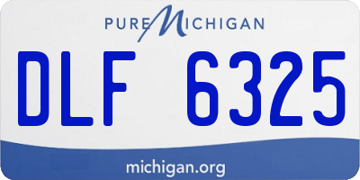 MI license plate DLF6325