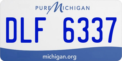 MI license plate DLF6337