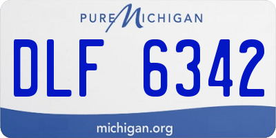 MI license plate DLF6342