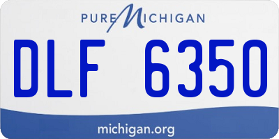 MI license plate DLF6350