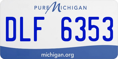 MI license plate DLF6353