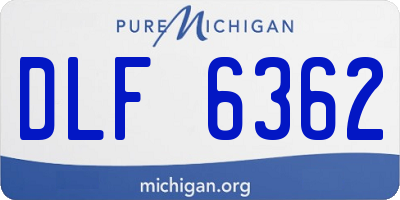 MI license plate DLF6362