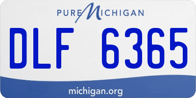 MI license plate DLF6365