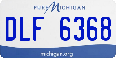 MI license plate DLF6368