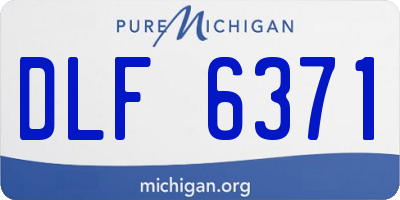 MI license plate DLF6371