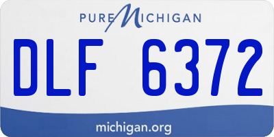MI license plate DLF6372