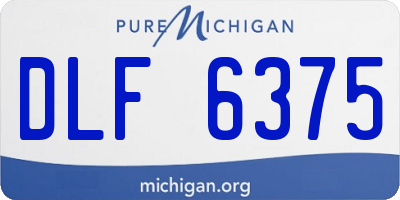 MI license plate DLF6375