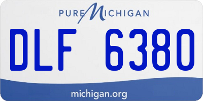 MI license plate DLF6380