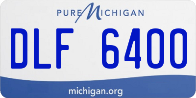 MI license plate DLF6400