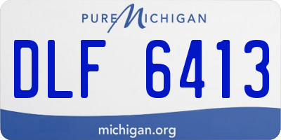 MI license plate DLF6413