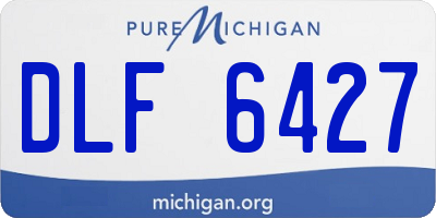 MI license plate DLF6427